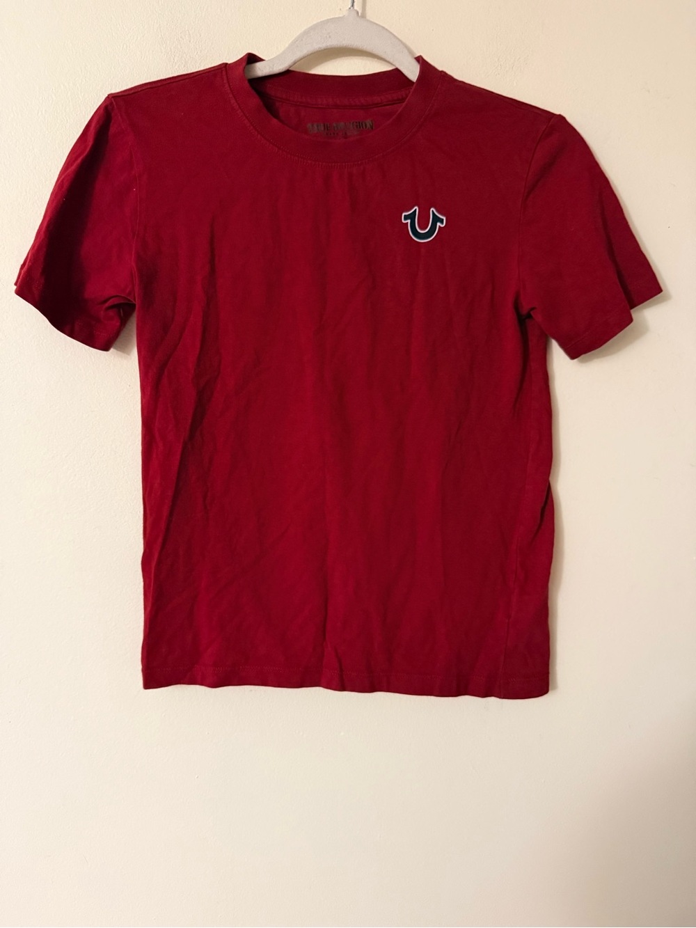 True Religion Boy’s Red Logo Crewneck Tee, sz M